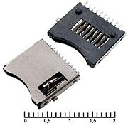 Держатели sim и карт памяти micro-SD SMD 10pin switch M